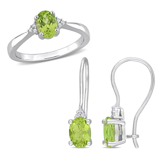 Everly Women's Peridot Sterling Silver Jewelry Set