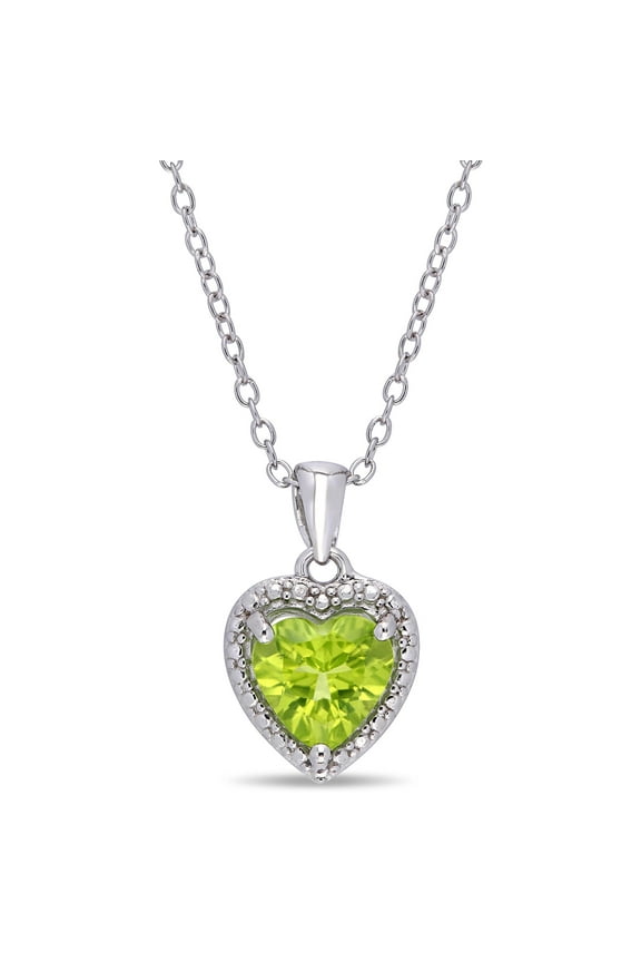 Women's Peridot Sterling Silver Necklace