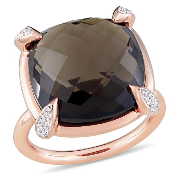 Everly Women's Quartz and Sapphire 14k Rose Gold Ring