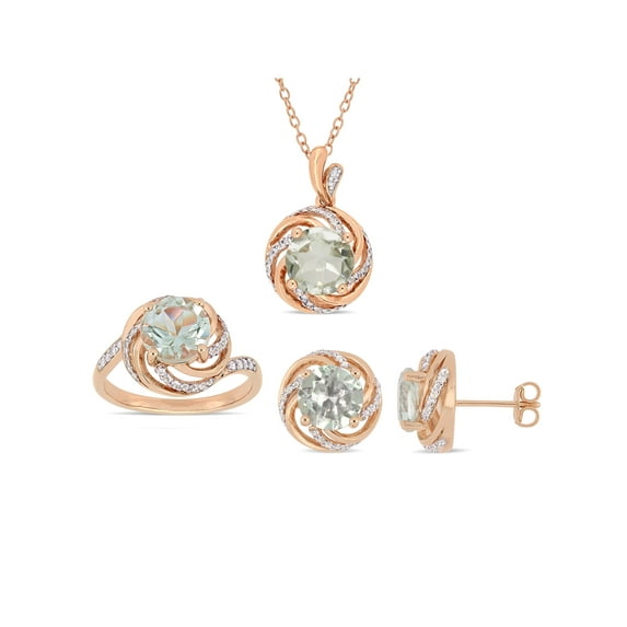 Everly Women's Quartz and Topaz Sterling Silver Jewelry Set