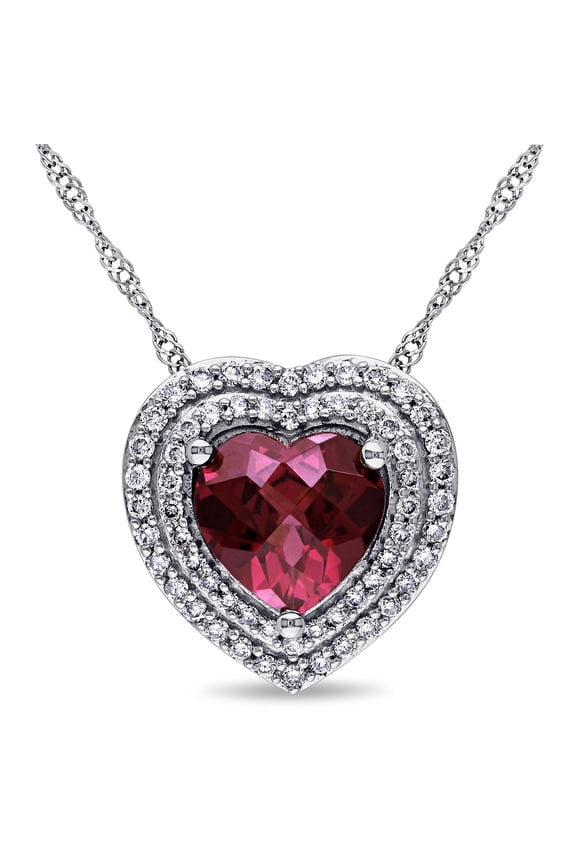 Women's Rhodolite 14k White Gold Necklace