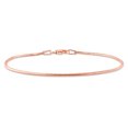 thumbnail image 1 of Everly Women's 1.2mm Fancy-Cut Rose Gold Flash Plated Sterling Silver Snake Chain Bracelet, 1 of 8