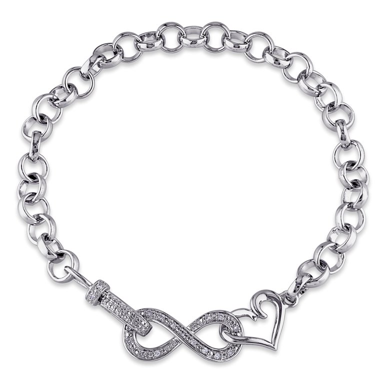 ★SENTIMENTS★ NO.429 [SILVER] BRACELET Amazon.com: Sterling Silver Bracelet, Bracelet，Crystal