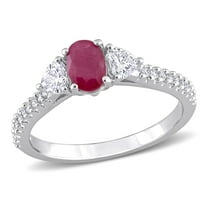 Everly Women's Ruby 14K White Gold Engagement Ring