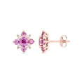 thumbnail image 1 of Everly Women's Sapphire 14k Rose Gold Earrings, 1 of 5