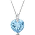 thumbnail image 1 of Everly Women's 7CT TGW Blue Topaz 14k White Gold Pendant, 1 of 7