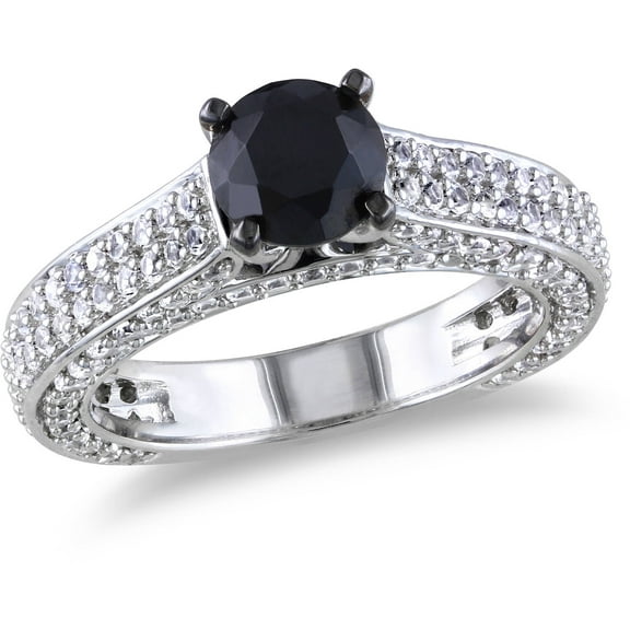 Everly Women's Spinel and Created Sapphire Sterling Silver Engagement Ring