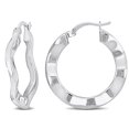 thumbnail image 1 of Everly Women’s 27mm Sterling Silver Wave Hoop Earrings, 1 of 7