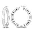 thumbnail image 1 of Everly Women’s 40mm Sterling Silver Hoop Earrings, 1 of 7