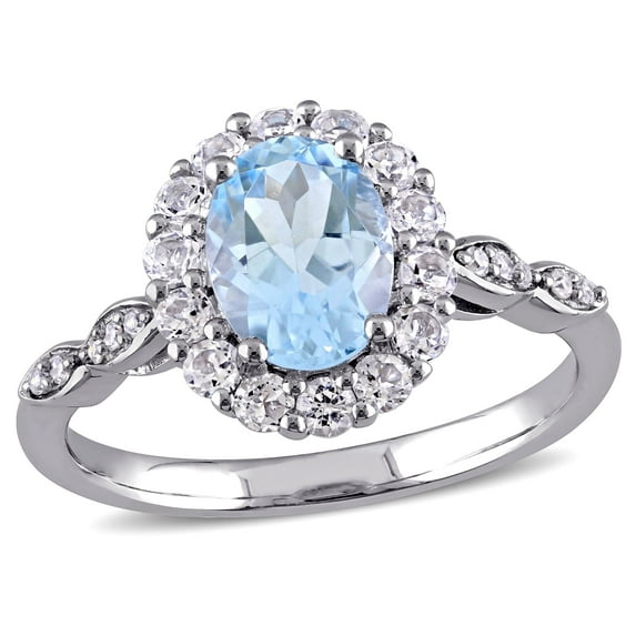 Everly Women's Topaz 14k White Gold Ring