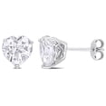 thumbnail image 1 of Everly Women’s 4 3/8ct TGW Heart-Shaped White Topaz Sterling Silver Solitaire Stud Earrings, 1 of 8