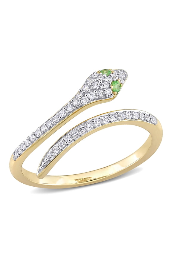 Women's Tsavorite 10k Yellow Gold Ring