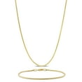 thumbnail image 1 of Everly Women's Yellow Silver 1.2mm Snake Chain Necklace and Bracelet Set - 16 in + 7.5 in, 1 of 1