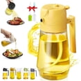 thumbnail image 1 of Evermire Two in One Oil Dispenser, 2 In 1 Oil Dispenser And Oil Sprayer, Oil Sprayer for Cooking, Oil Dispenser for Kitchen Spray, 2 in 1 Glass Oil Sprayer & Dispenser Bottle for Olive (White,470ml), 1 of 5