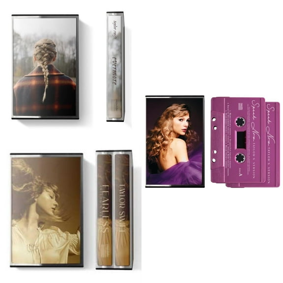 Evermore (X) (Grey Shell Cassette) & Fearless (Taylor's Version) (Double Cassette) & Speak Now (Taylor's Version) (Orchid Marbled Cassette/2-Cassette)
