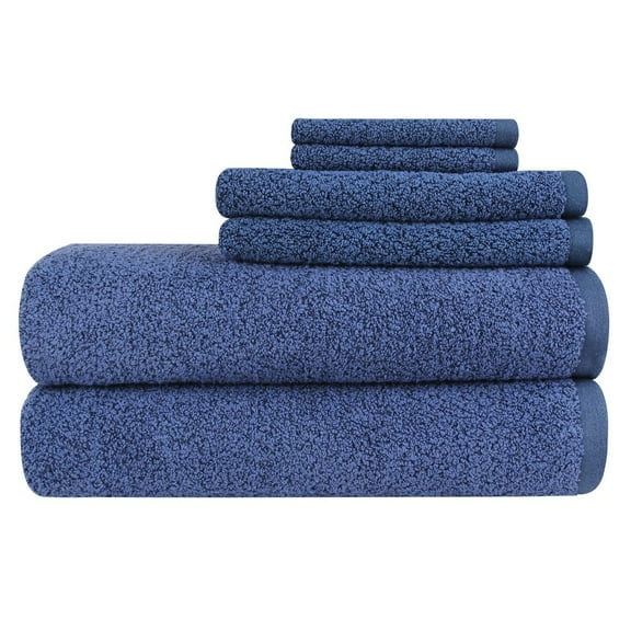 Tricol Clean Everplush® Essential Diamond Bath Sheet - 6 piece set Navy Blue