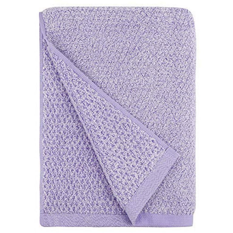 Everplush Diamond Jacquard Bath Towel Set, 2 Pack (30 x 56), Lavender 2