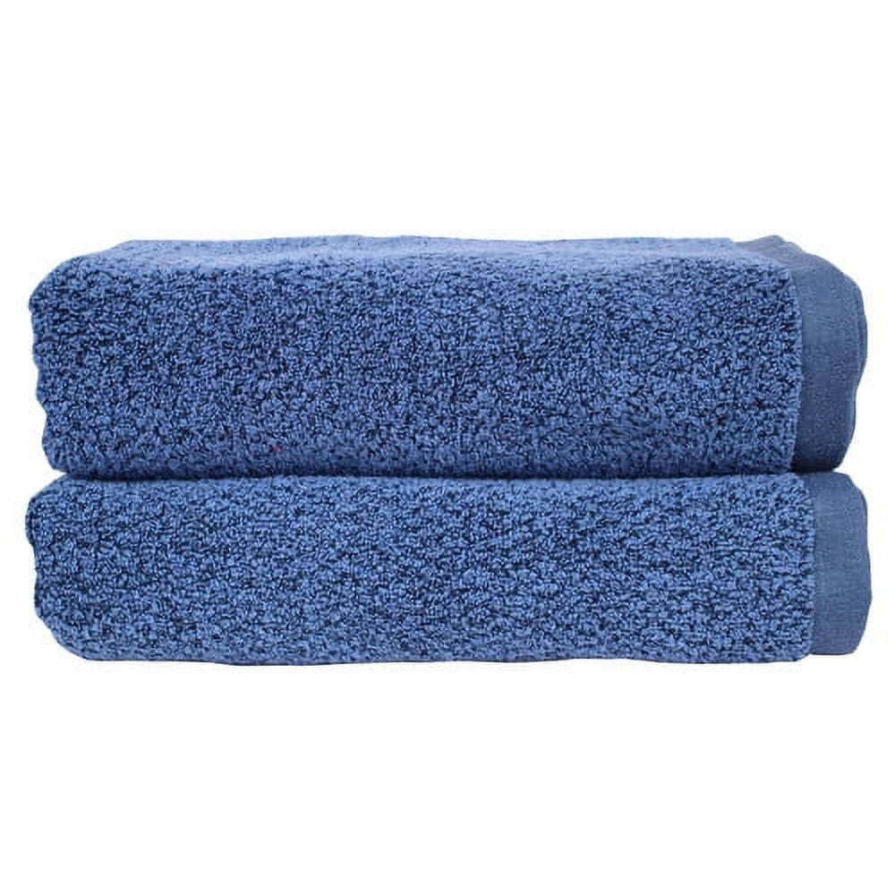 Everplush Diamond Jacquard Quick Dry Bath Towel, 1 Pack, Navy Blue