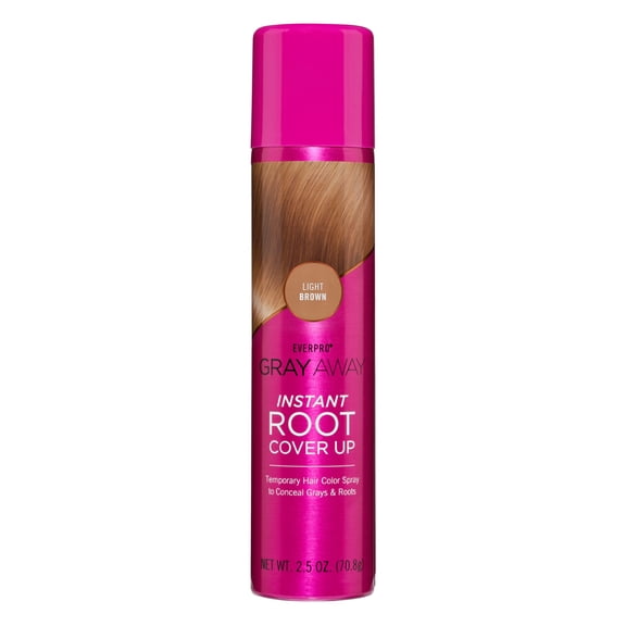 Everpro Gray Away Adult Instant Root Touch-up Spray, Light Brown, 2.5 oz