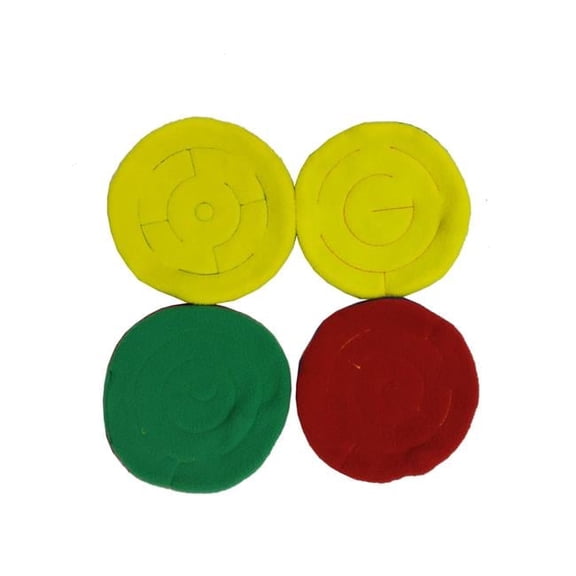 Everrich EVC-0270 6 Dia. in. Mini Bead Freece Maze Mat - Set of 4