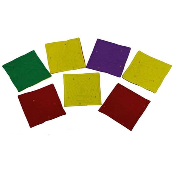 Everrich EVC-0271 12.6 x 12.6 in. Round Point to Point Bead Freece Maze Mat