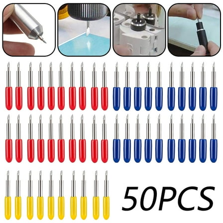 Everso 50Pack 30/45/60 Degree Roland Cutting Plotter Vinyl Cutter Blades Lettering Blade Replacement Blades for Cricut Explore Air/Air 2