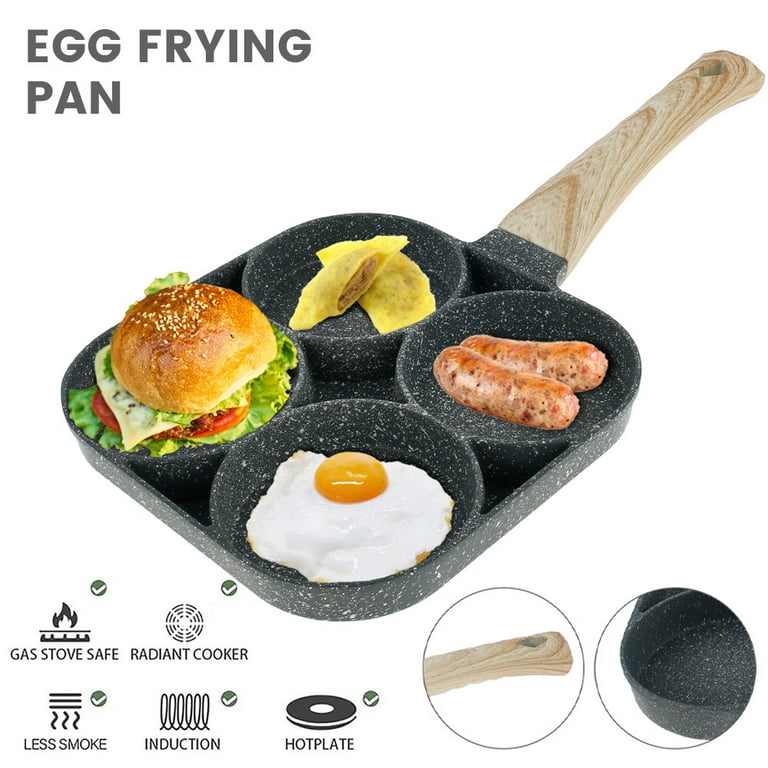 Everso Egg Frying Pan,Non-Stick Breakfast Pancake Pan Wear-resistant Frying  Pan Fried Egg Burger Pan Pot with Temperature control