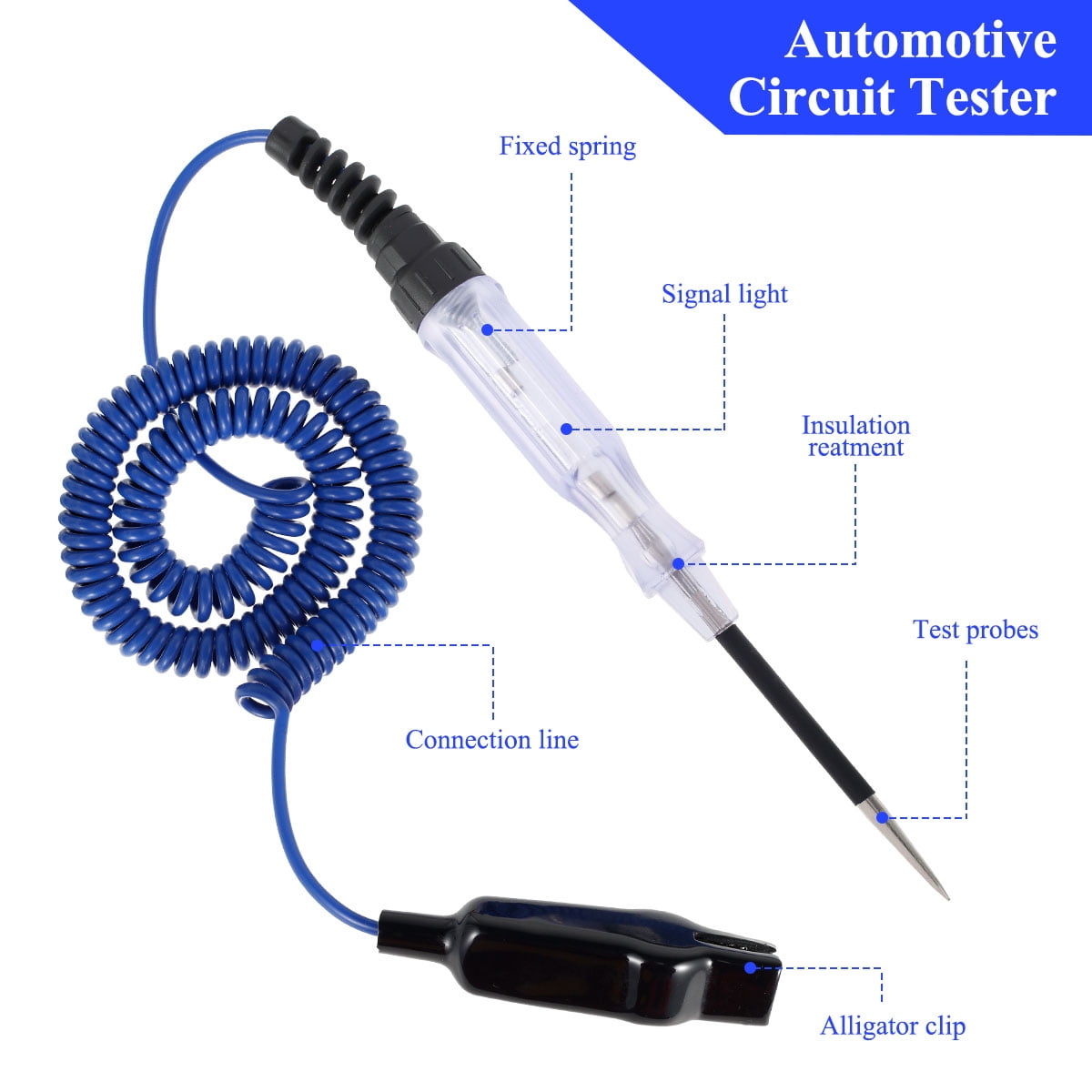 Everso LED Bulb Automotive Circuit Tester DC 6V12V24V Circuit Test