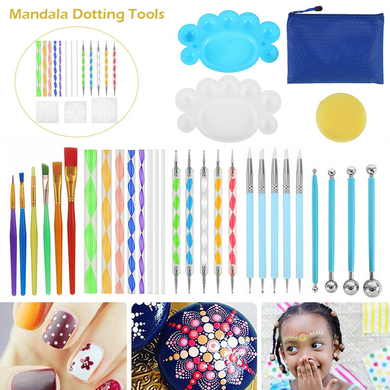 Buy Wilove 26 PCS Mandala Dotting Tools for Painting Rocks, Stone Painting  Mandala Dotting, Dotting Tools for Painting Mandalas, Rock Supplies Dotting  with Stencils Template and Clay Sculpting Tools Online at desertcartKUWAIT