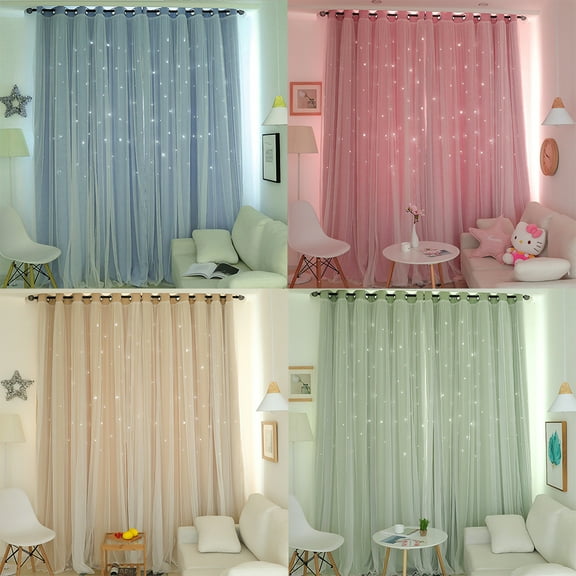 Everso Nordic Ins Window Curtain Warm Princess Style Sheer Voile Curtain Panel