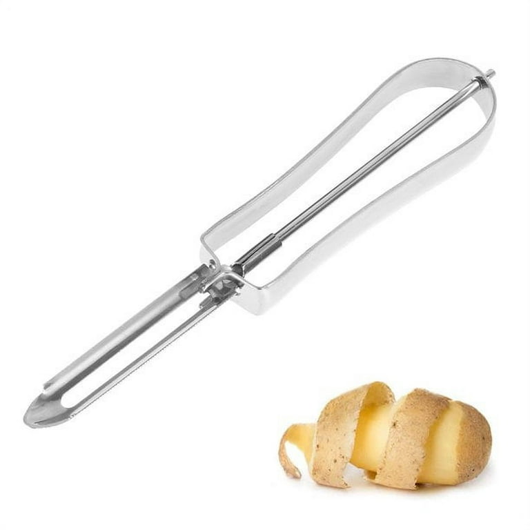 Everso Stainless Steel Swivel Potato Carrot Hand Peeler Food Fruit Vegetable Cutter Kitchen ToolsHigh Quality Stainless Steel Swivel Peel New, Size