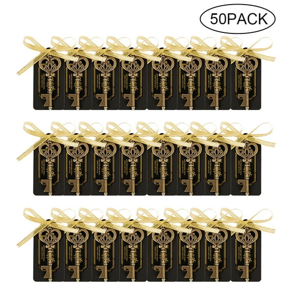 Everso Vintage Key Bottle Opener Keychain, Gold