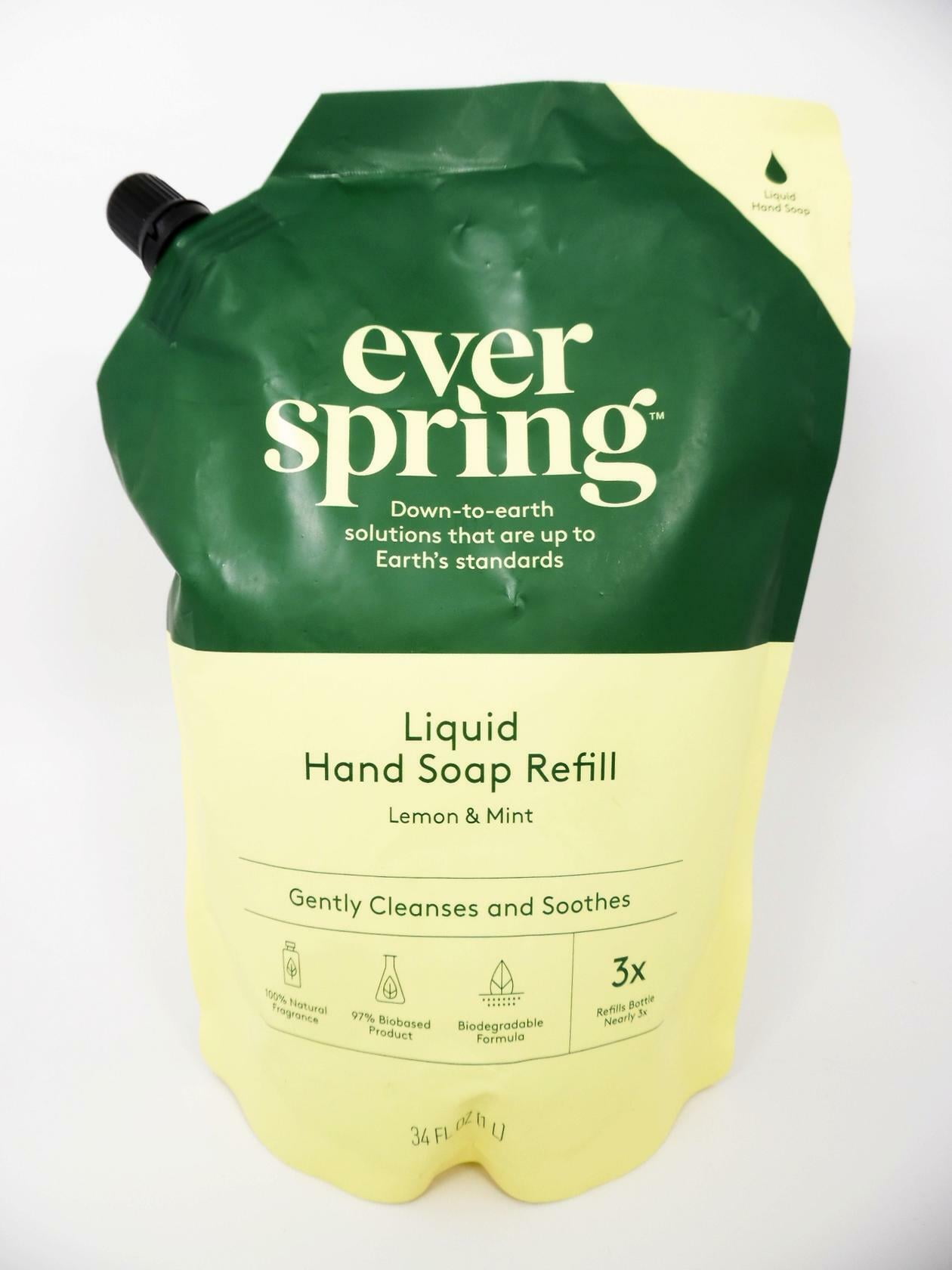 Everspring Liquid Hand Soap Refill for Hand Washing Lemon & Mint 34
