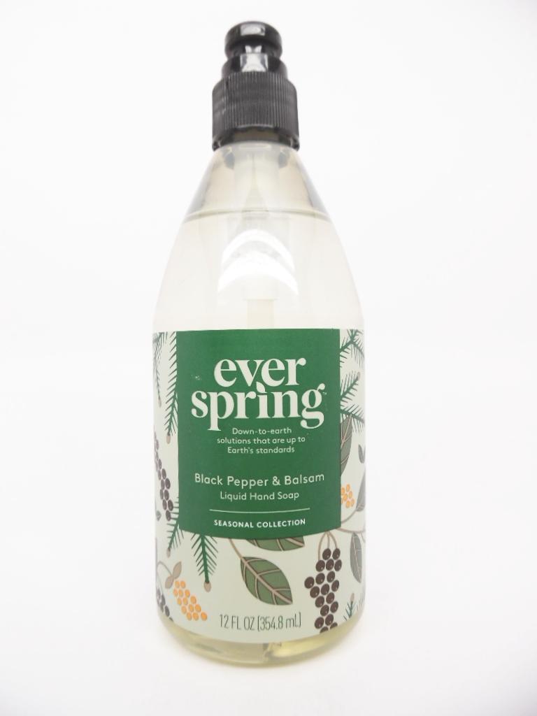 Everspring Liquid Hand Soap Seasonal Collection Black Pepper & Balsam