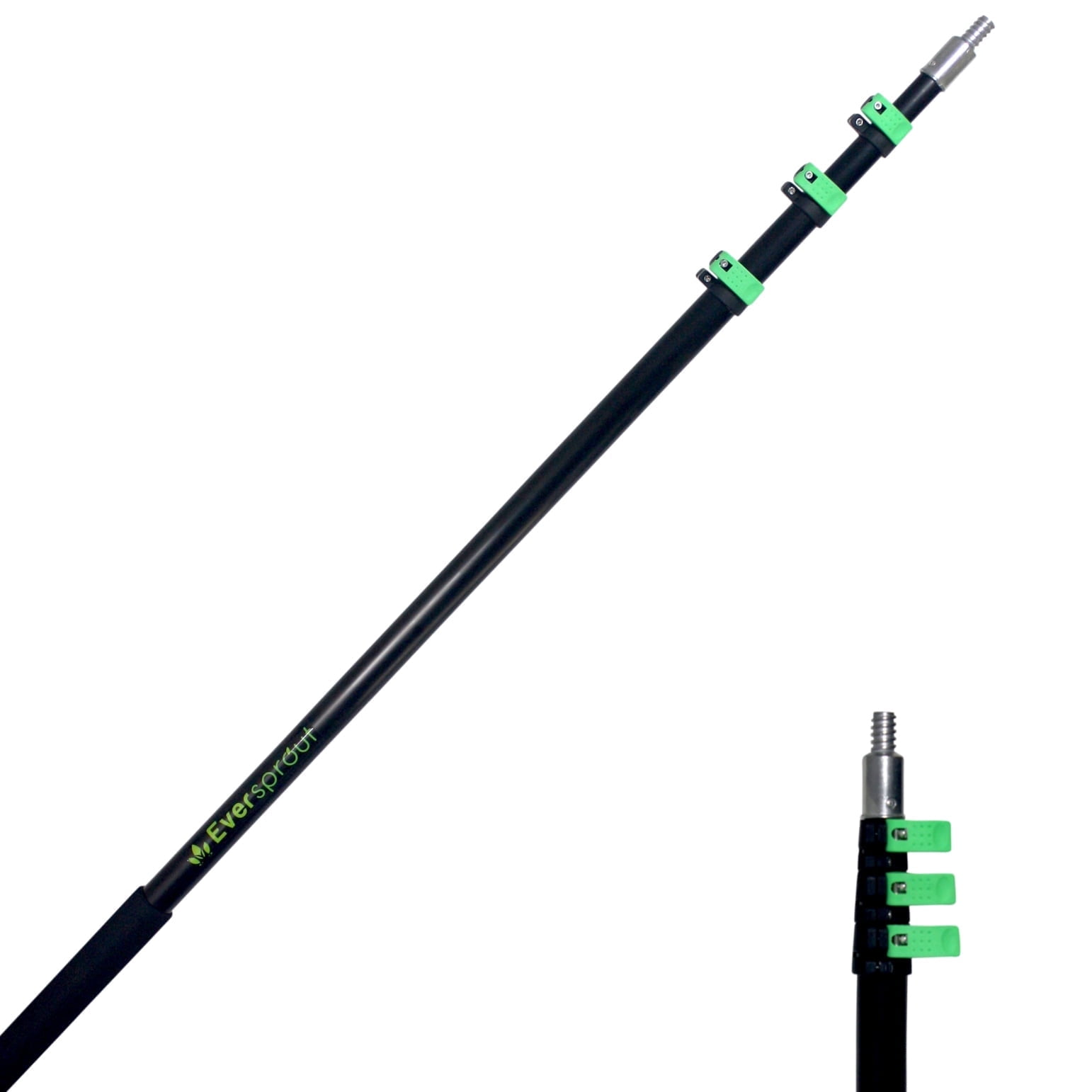 Eversprout 4-Stage Telescopic Extension Pole, 7-24 ft Heavy-Duty Aluminum