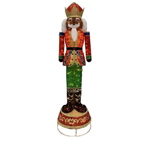 Holiday Living 8-FT Pop-Up Twinkling Nutcracker Yard with White LED Lights