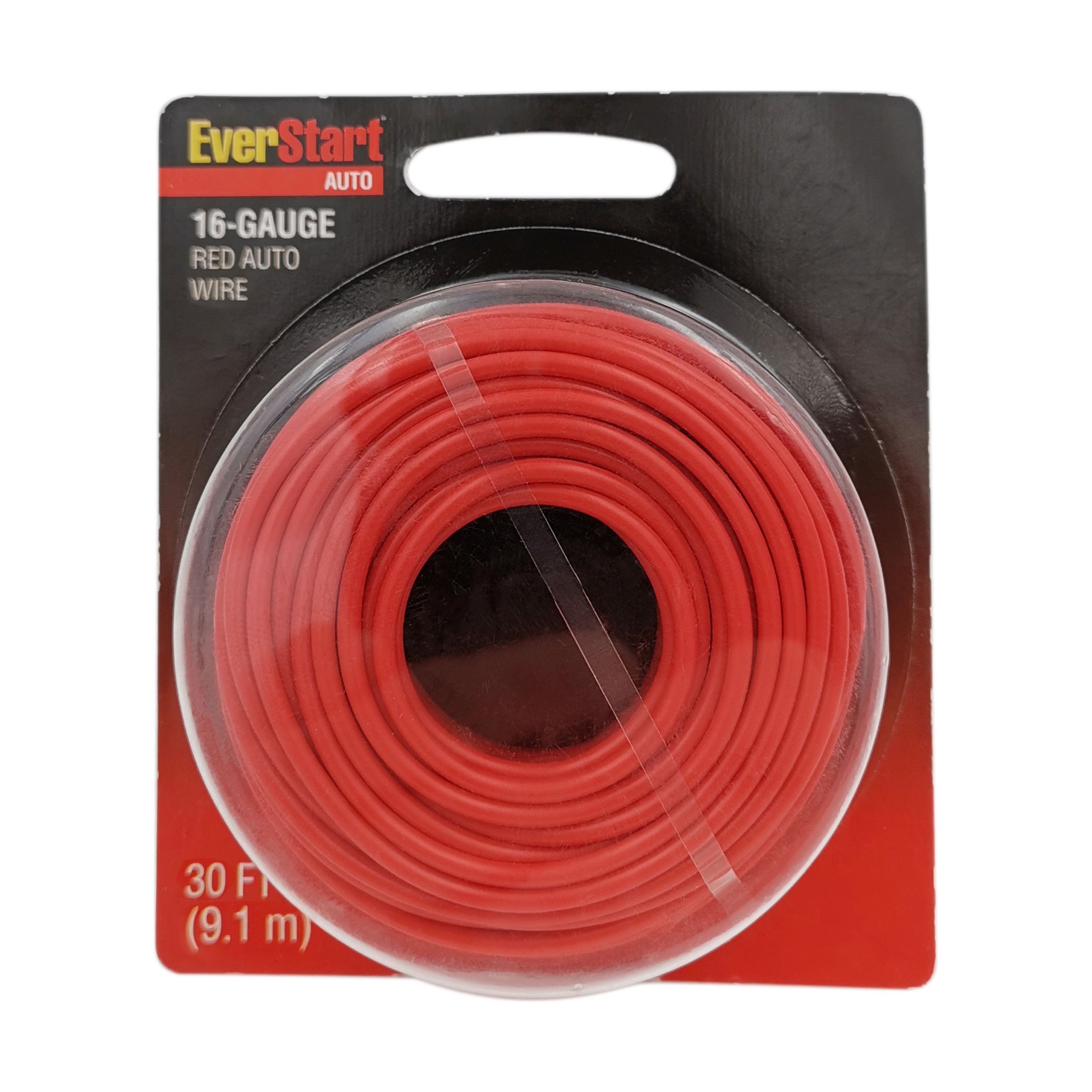 Everstart 30 Feet 16 Gauge Red Auto Wire Roll For Tail Lights, Coil Wire, Directional Signals, Gas Gauge, Heater Leads, Stop Signals, Home Light, Starter Relay, Instrument Lamps, Parking Lights - image 1 of 8