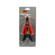 Everstart 50-Amp Booster Cable Clamps, designed for use with 6-12V batteries to start stalled vehicles.