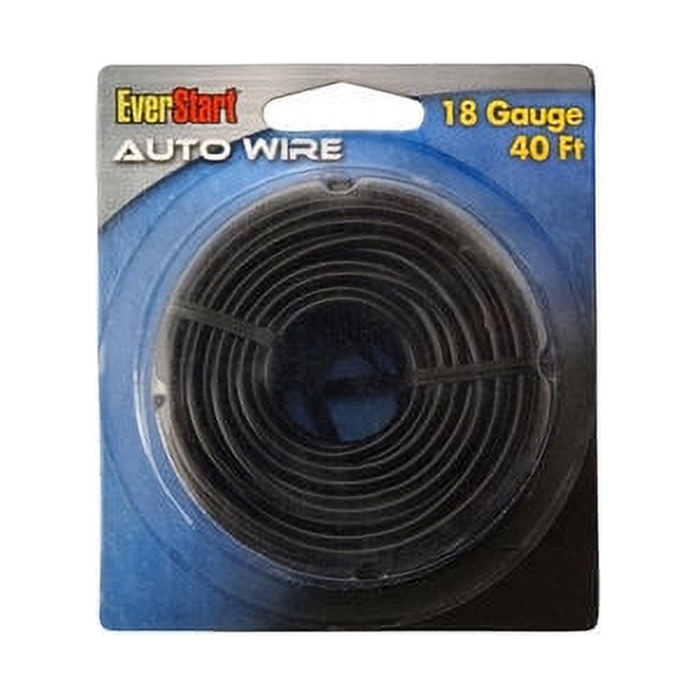 Everstart 51651-76-08 18-Gauge 40' Black Primary Automotive Wire - image 1 of 2