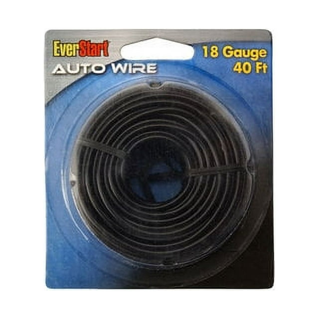 Everstart 51651-76-08 18-Gauge 40' Black Primary Automotive Wire