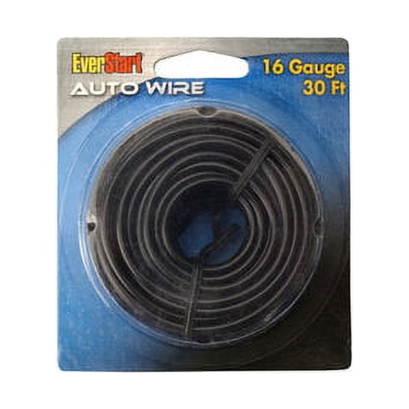 Everstart 51652-76-08 16-Gauge 30' Black Primary Automotive Wire