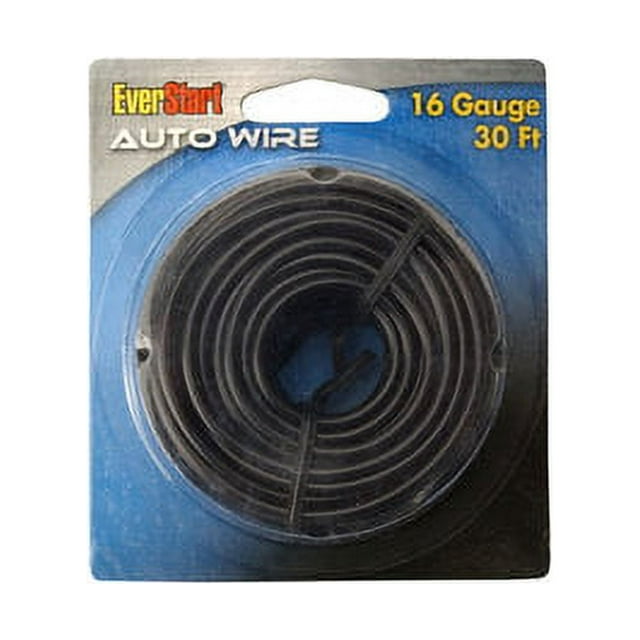 Everstart 51652-76-08 16-Gauge 30' Black Primary Automotive Wire