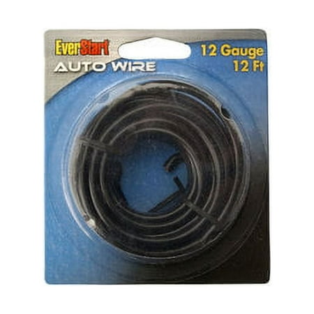 Everstart 51654-76-08 12-Gauge Black Automotive Primary Wire, 12-Feet