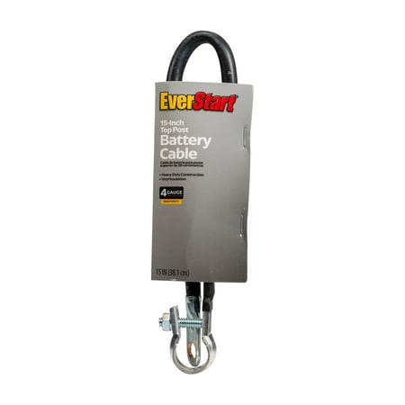 Everstart LF15-4-77 4-Gauge Top Post Battery Cable, 15-Inches