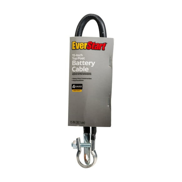 Everstart LF15-4-77 4-Gauge Top Post Battery Cable, 15-Inches