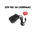 thumbnail image 1 of Evertech 10 PCS DC 12V 1000 mA 1A Power Supply Adapter Wall Charger for 12 Volt Electronics 2.1mm x 5.5mm Plug, 1 of 6