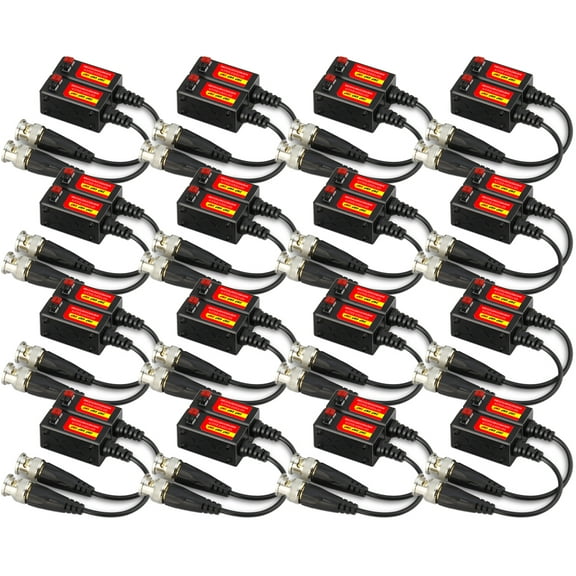 Evertech 1080P AHD/HD-CVI/TVI/CVBS Passive HD Video Balun Transceiver - 16 Pairs
