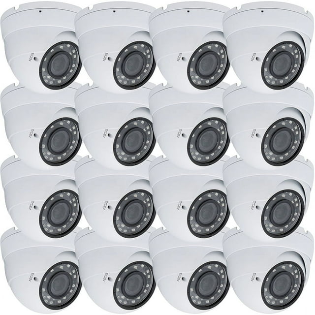 Evertech 1080P High Resolution Indoor Outdoor Security Surveillance Camera Adjustable Vari-Focal Lens 4in1 AHD TVI CVI and Analog Camera - Pack of 16