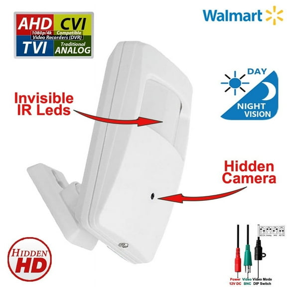 Evertech 1080p PIR Security Camera with Night Vision, Day Night Motion Detector Style AHD TVI CVI Analog Camera Only Indoor Using