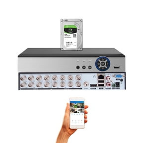 Evertech 16 Channel 1080P Security Surveillance DVR Recorder with 4TB Hard Drive